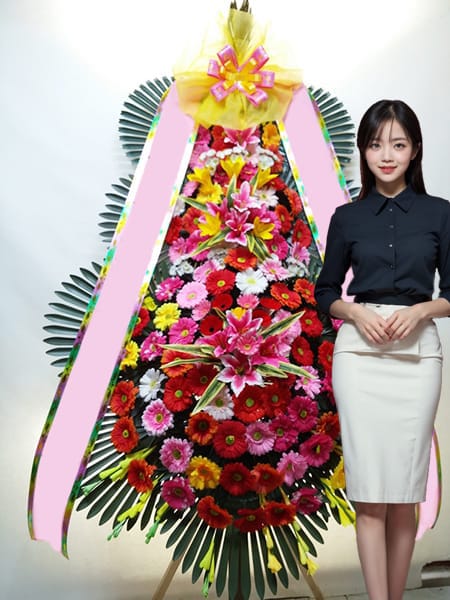 아모르하우스 웨딩 3단화환 고급형